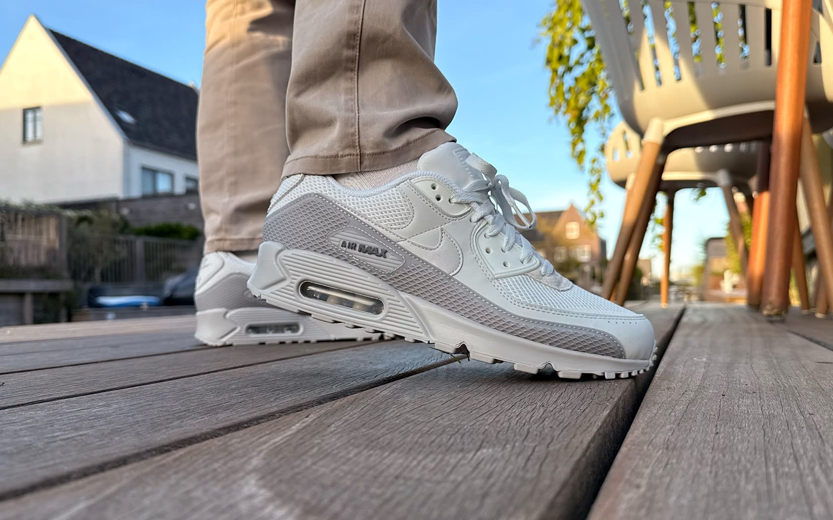 0 Nike Air Max 90 Premium Mesh Mudguard Grey Fog IM5759 100