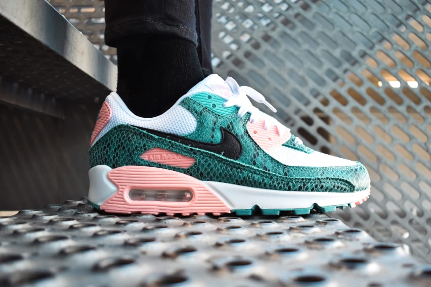 1 Nike Air Max 90 Green Snakeskin Sneaker Squad