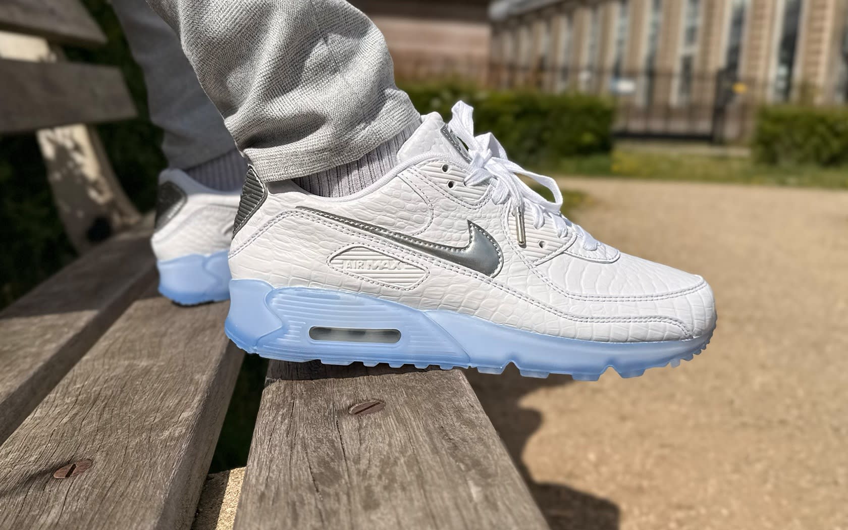 1 Nike Air Max 90 Terrascape White Croc Blue Tint IU3638 100