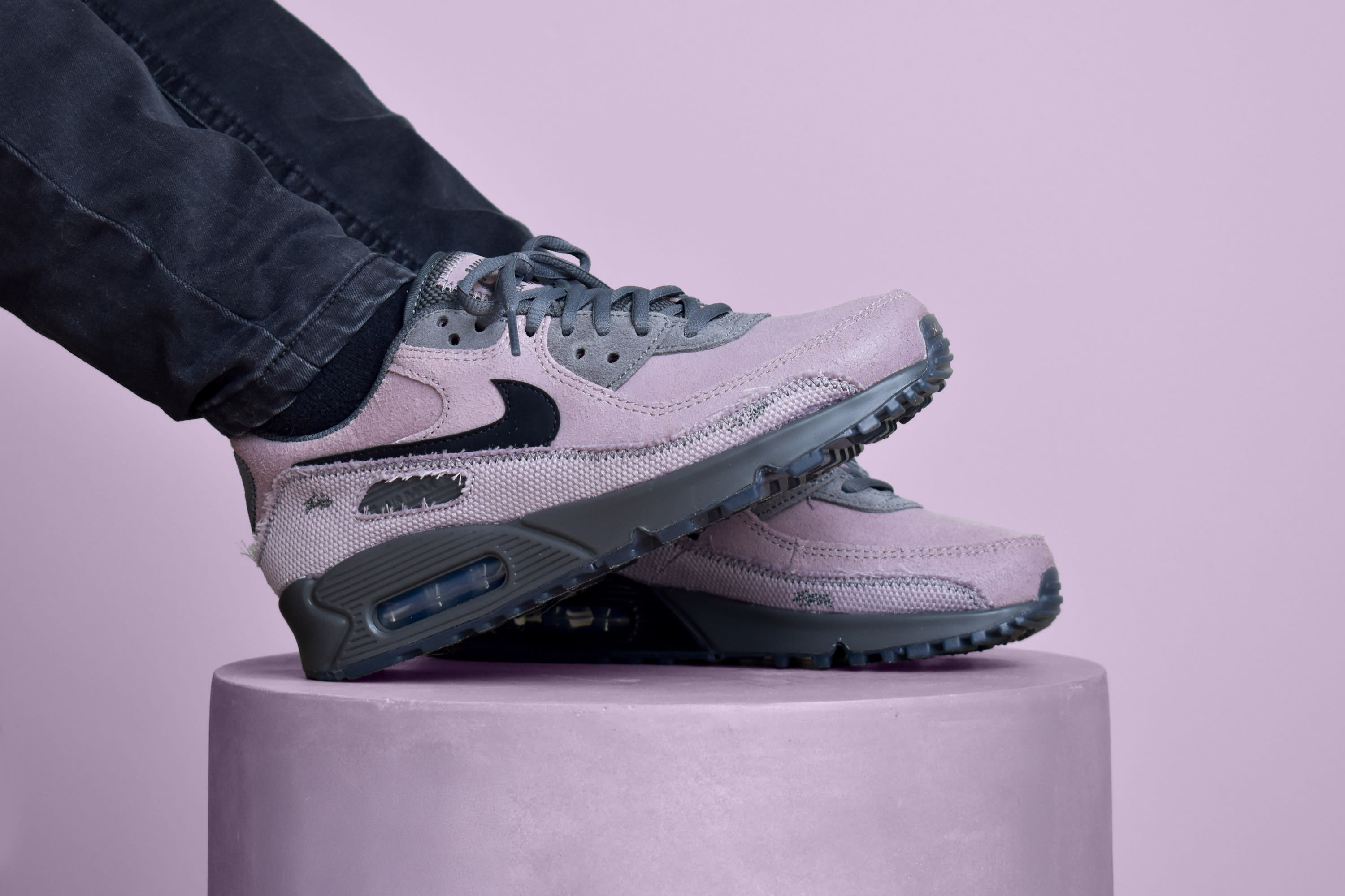 1 nike air max 90 premium light violet ore black iq0612 226