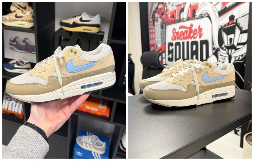 2 Nike Air Max 1 Essential Khaki Psychic Blue sneaker squad