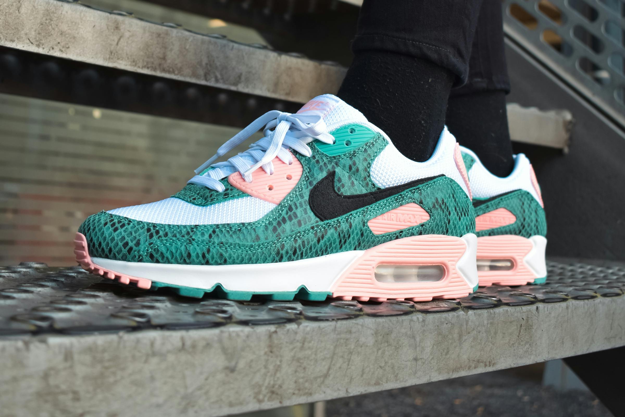 Nike air cheap max groen roze