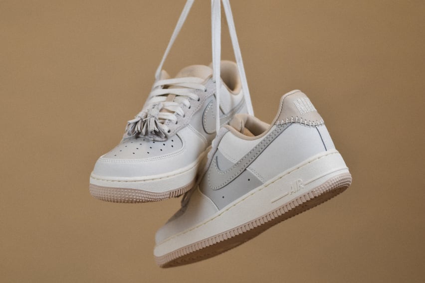 3 nike air force 1 low light bone suede tassels hv1813 001