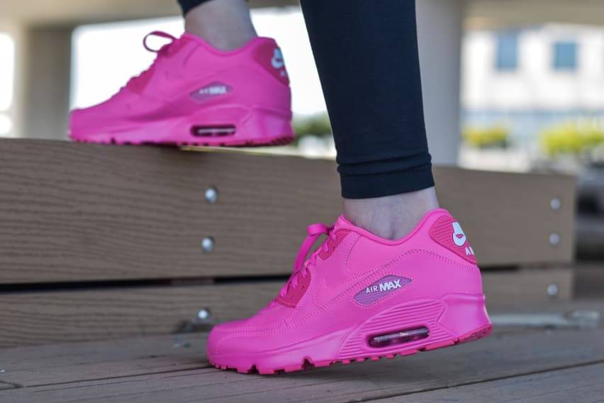 5 nike air max 90 leather gs laser fuchsia 833376 603