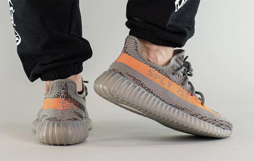 Yeezys discount grijs oranje