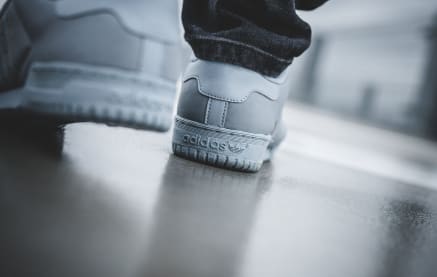 Adidas powerphase top grey on feet
