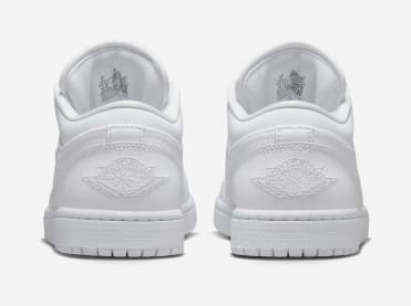 Air Jordan 1 Low Quilted Triple White Foto 5