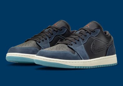 Air Jordan 1 Low SE Black Midnight Navy Foto 2