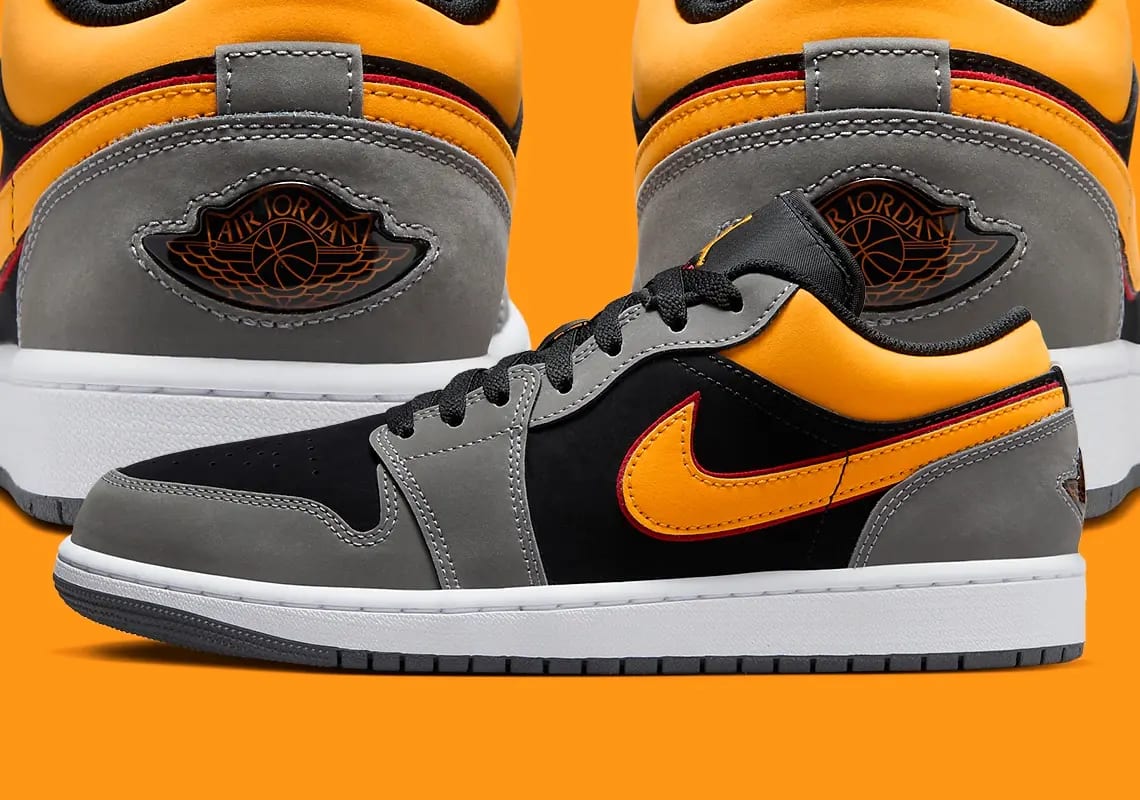 Air Jordan 1 Low SE Black Vivid Orange Foto 1