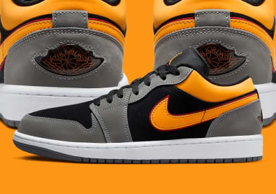 Air Jordan 1 Low SE Black Vivid Orange Foto 1