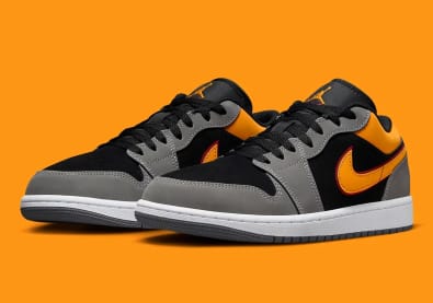 Air Jordan 1 Low SE Black Vivid Orange Foto 2