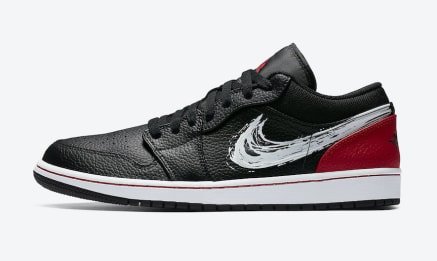 Nike voorziet ook de Jordan 1 Low van een Brushstroke Swoosh