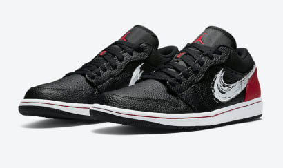 Nike voorziet ook de Jordan 1 Low van een Brushstroke Swoosh