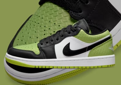 Air Jordan 1 Low Vivid Green Snakeskin Foto 1