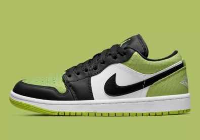 Air Jordan 1 Low Vivid Green Snakeskin Foto 3