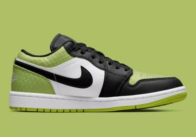 Air Jordan 1 Low Vivid Green Snakeskin Foto 4