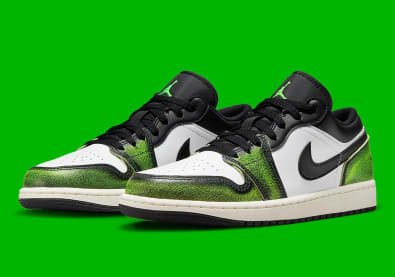 Air Jordan 1 Low Wear Away Electric Green Foto 1