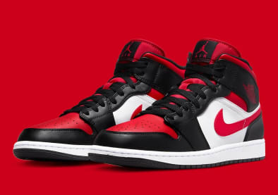 Air Jordan 1 Mid Bred Toe Foto 1