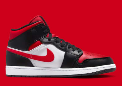 Air Jordan 1 Mid Bred Toe Foto 3