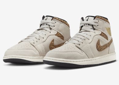 Air Jordan 1 Mid Brown Elephant Foto 1