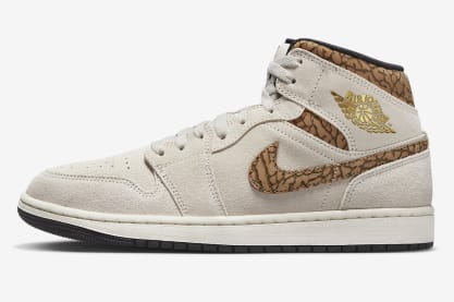 Air Jordan 1 Mid Brown Elephant Foto 2