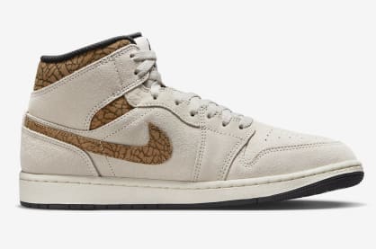 Air Jordan 1 Mid Brown Elephant Foto 3