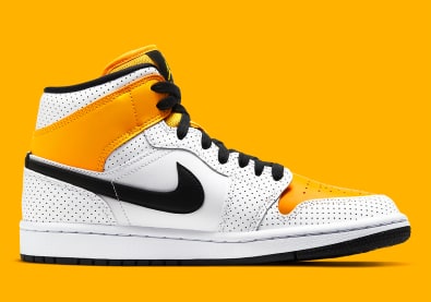 Een meer ademende Jordan 1 Mid dan deze "Laser Orange" ga je niet snel vinden