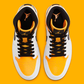 Een meer ademende Jordan 1 Mid dan deze "Laser Orange" ga je niet snel vinden