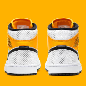 Een meer ademende Jordan 1 Mid dan deze "Laser Orange" ga je niet snel vinden