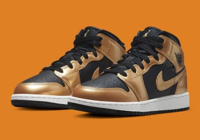 Air Jordan 1 Mid Metallic Gold Foto 1