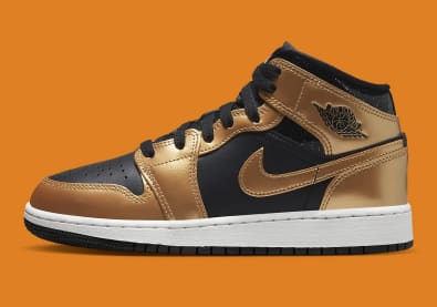 Air Jordan 1 Mid Metallic Gold Foto 2