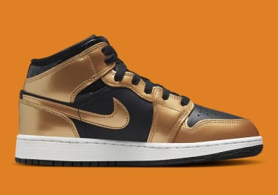 Air Jordan 1 Mid Metallic Gold Foto 3