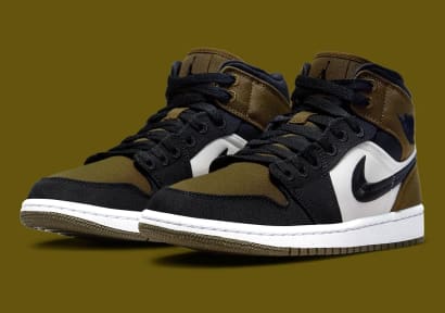 Air Jordan 1 Mid Olive Toe Foto 1