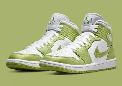 Air Jordan 1 Mid SE Green Python Foto 1