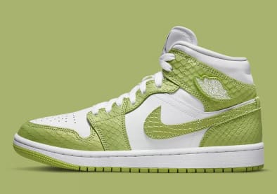 Air Jordan 1 Mid SE Green Python Foto 2