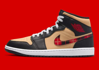 Air Jordan 1 Mid Tartan Swoosh Foto 1