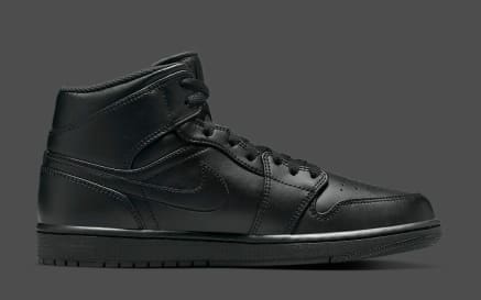 Air Jordan 1 Mid Triple Black Foto 3