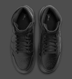 Air Jordan 1 Mid Triple Black Foto 4