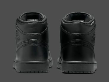 Air Jordan 1 Mid Triple Black Foto 5