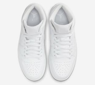 Air Jordan 1 Mid Triple White Foto 4