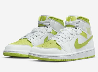 Air Jordan 1 Mid White Lime Foto 2