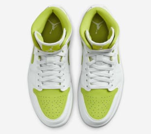 Air Jordan 1 Mid White Lime Foto 5