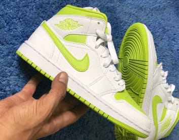 Air Jordan 1 Mid White Lime Foto 8