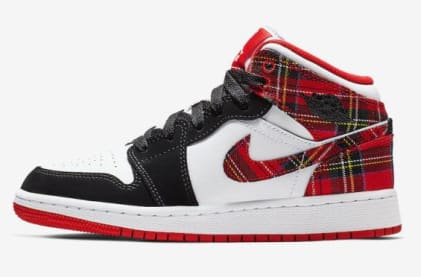 Deze Air Jordan 1 Mid White Plaid maakt jouw Kerst outfit helemaal af!