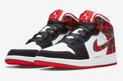 Deze Air Jordan 1 Mid White Plaid maakt jouw Kerst outfit helemaal af!