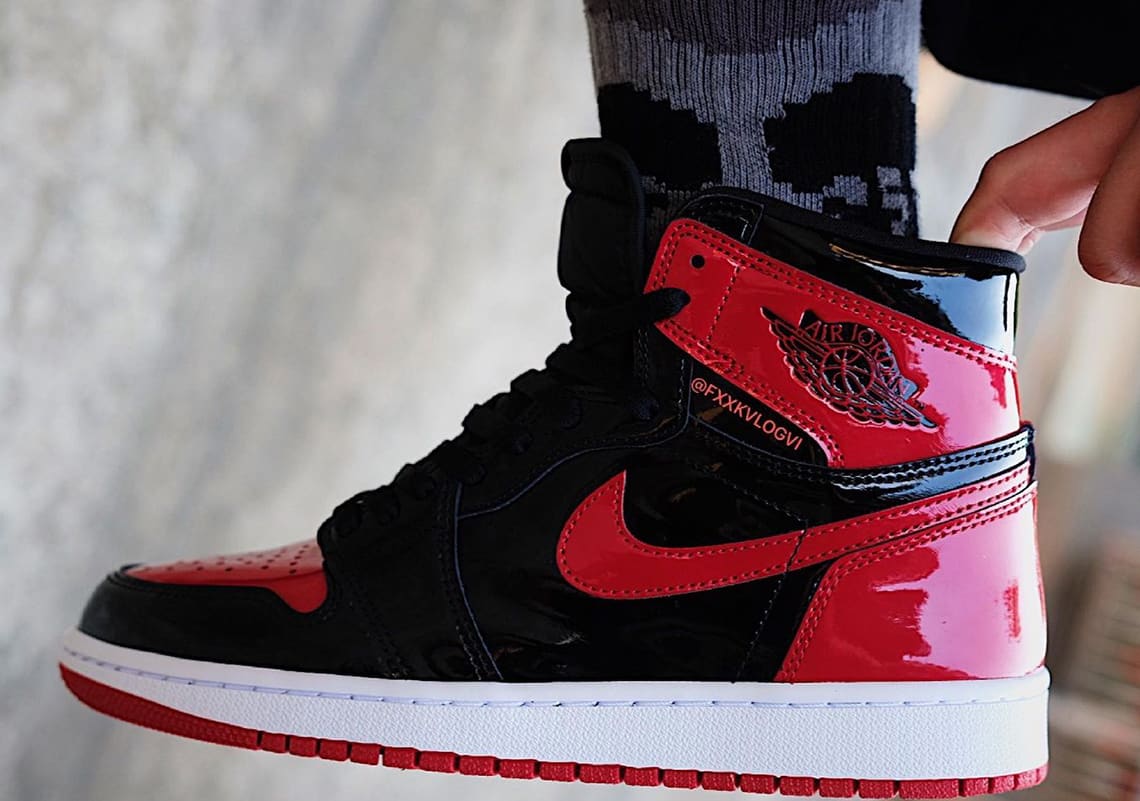 Air Jordan 1 Patent Bred Foto 5