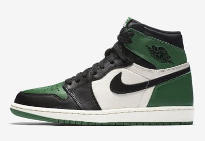 De Officiële Foto's Van De Air Jordan 1 Pine Green & Court Purple