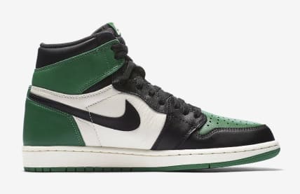 De Officiële Foto's Van De Air Jordan 1 Pine Green & Court Purple