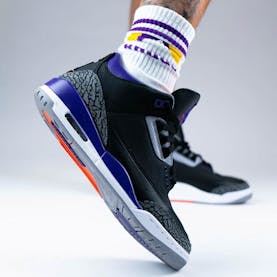 On-feet foto's van de upcoming Air Jordan 3 "Court Purple"