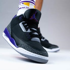 On-feet foto's van de upcoming Air Jordan 3 "Court Purple"